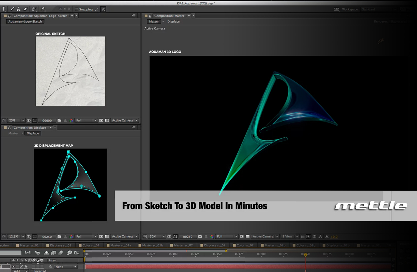 How to Make a 3D Aquaman Logo in After Effects | ShapeShifter