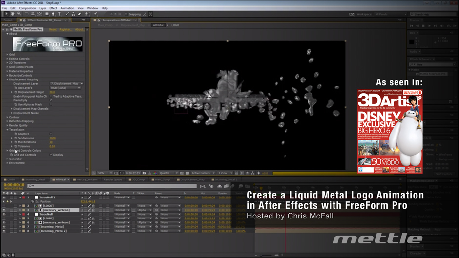 Create a Liquid Metal Logo in Ae | Mettle