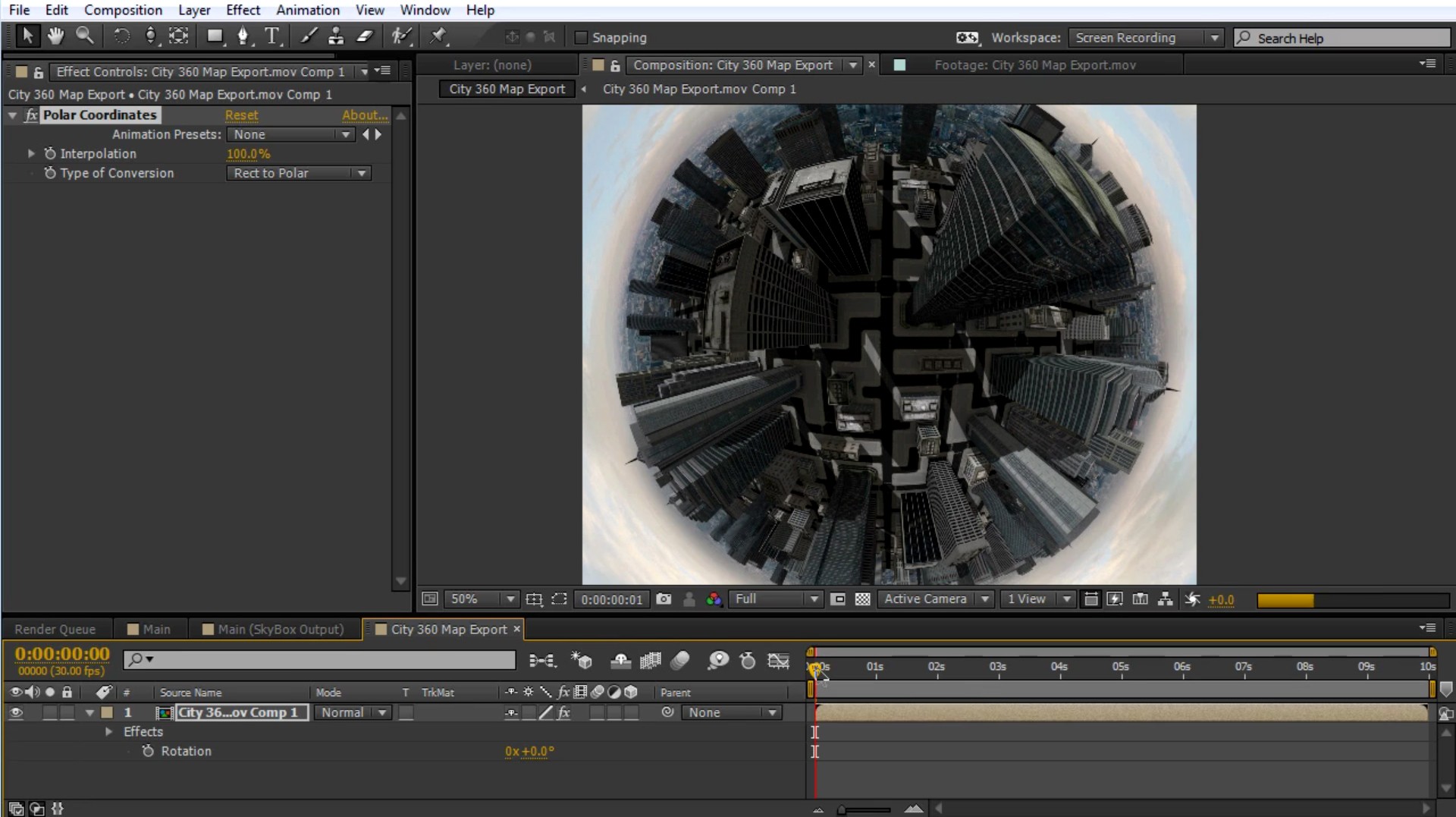 How to Create a Tiny Planet in After Effects | SkyBox Studio + Element 3D