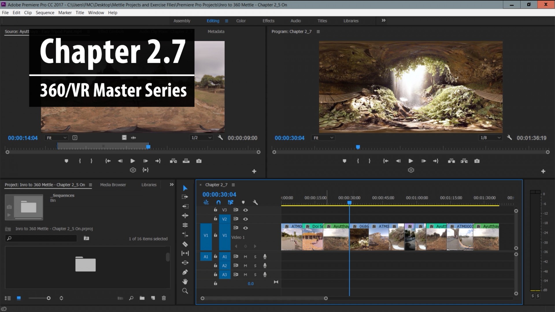 Chapter 2.7: Trimming Basics in Premiere Pro – Part 1 | 360/VR Master Series