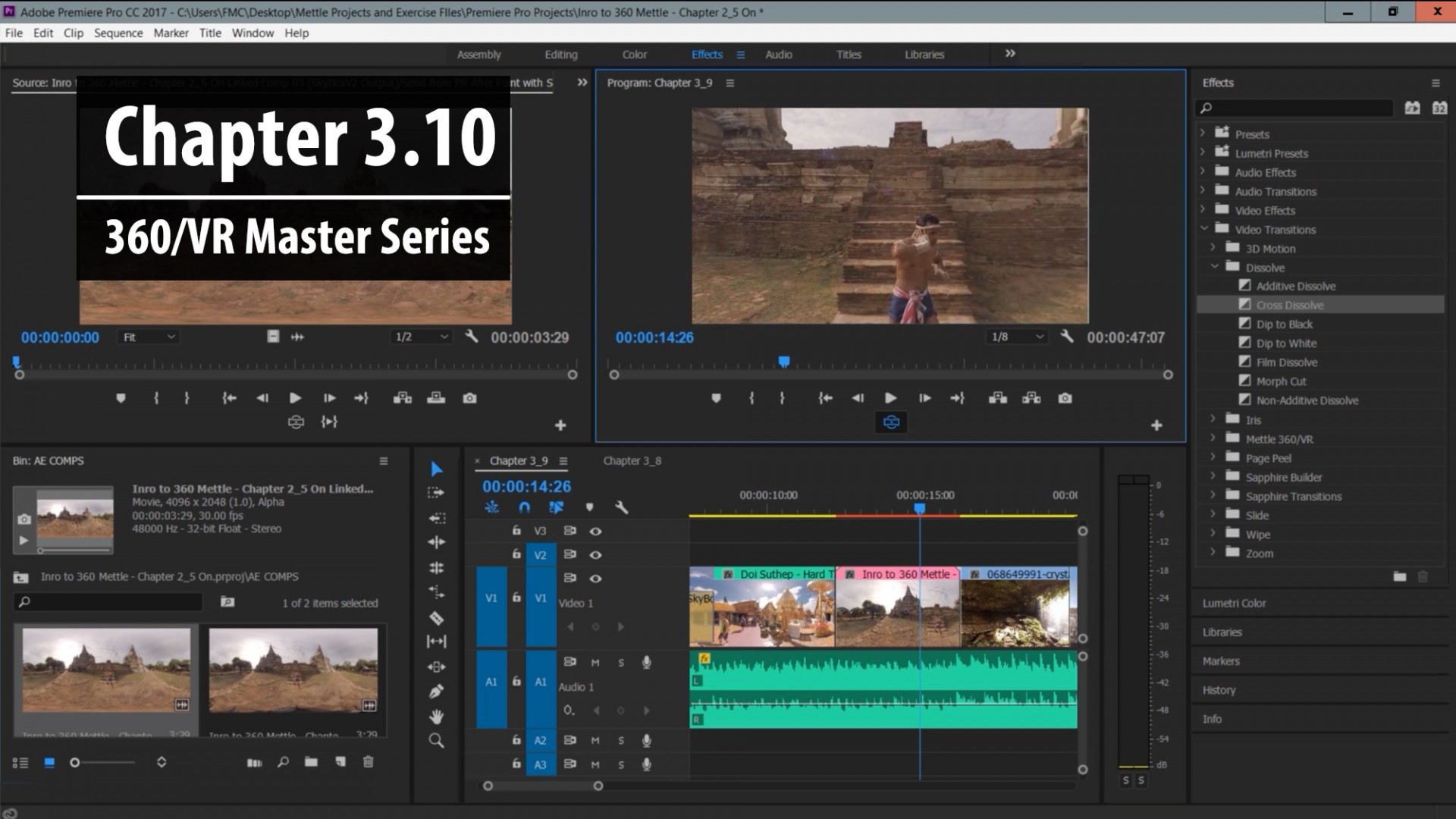 Chapter 3.10: Sending Your Clip Back To Premiere Pro | 360/VR Master Series