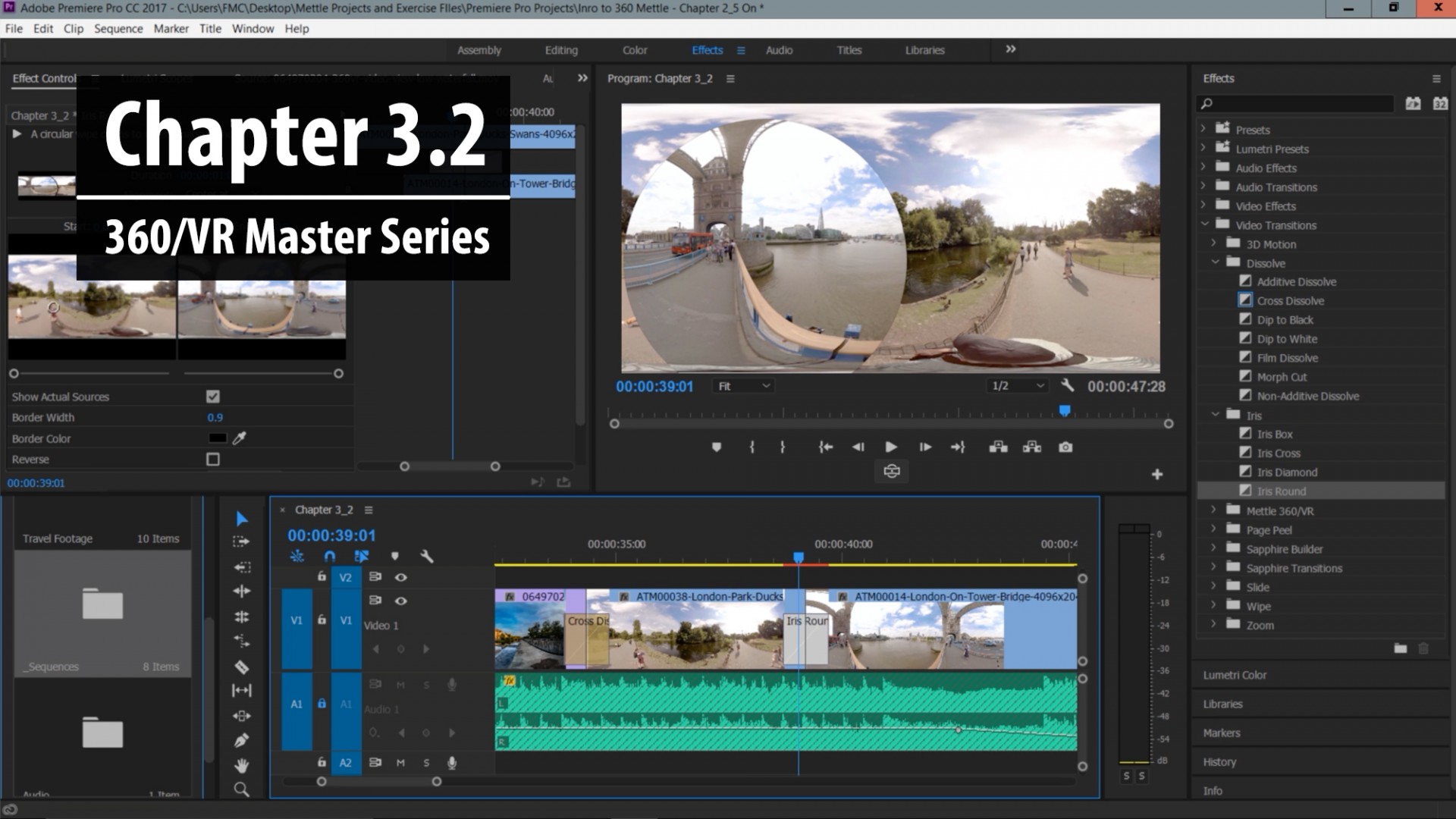 Chapter 3.2: 2D vs. 360 Transitions in Premiere Pro | 360/VR Master Series