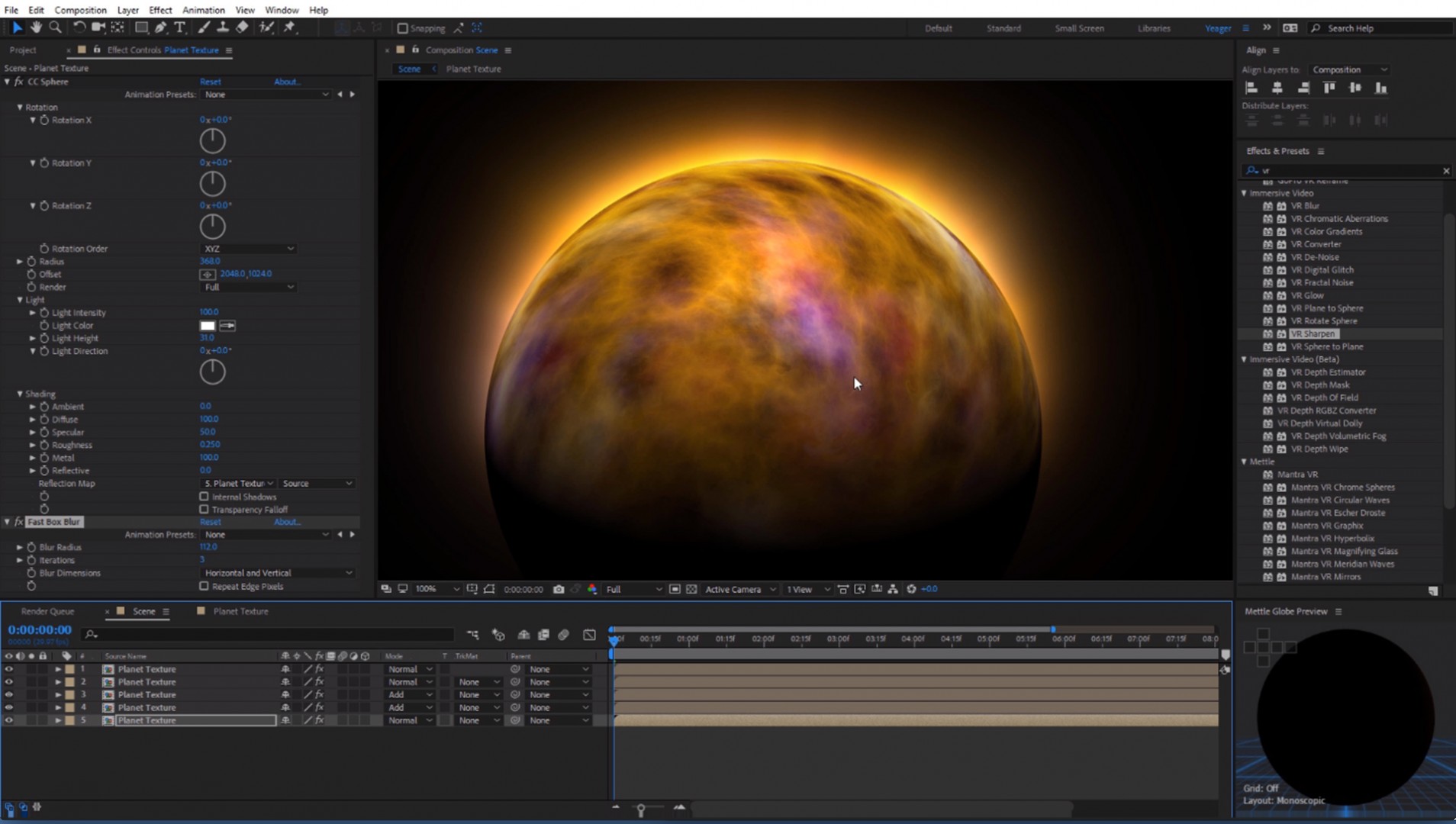 How to Create Planet Textures | After Effects | Mantra VR
