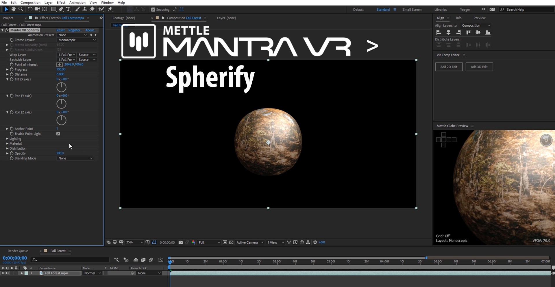New! Mantra VR > Spherify | Overview
