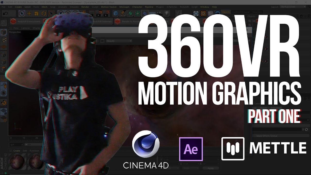 360° VR Motion Graphics: Cinema 4D, After Effects, Mettle | Tutorial  Part 1