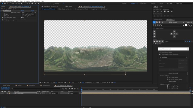 Tutorial: 360° Landscapes with FreeForm Pro + GEOLayers 2 + After Effects CC 2019