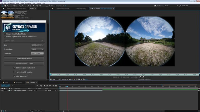 How to Stitch Samsung Gear VR 360° Footage in After Effects | Free Project File