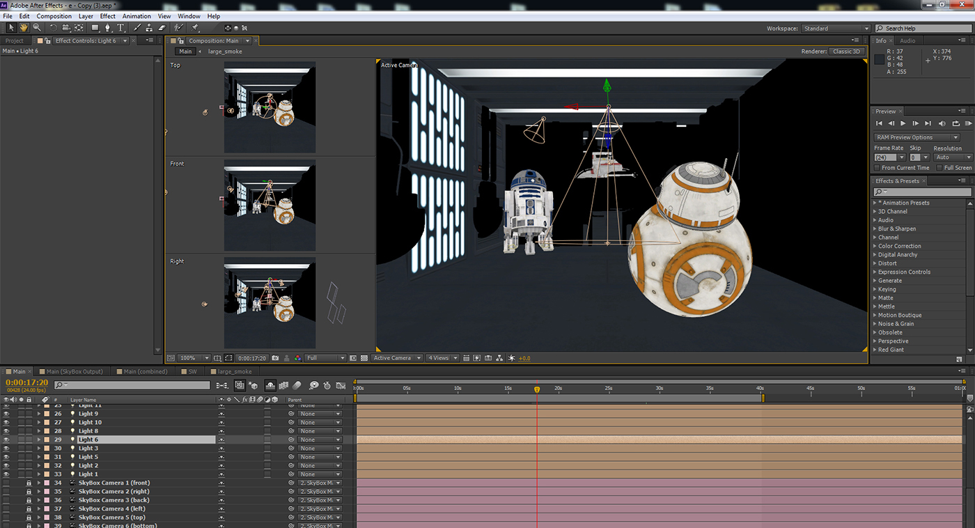 360° STAR WARS Animated Short 4K | After Effects + E3D + SkyBox Studio |  Mettle