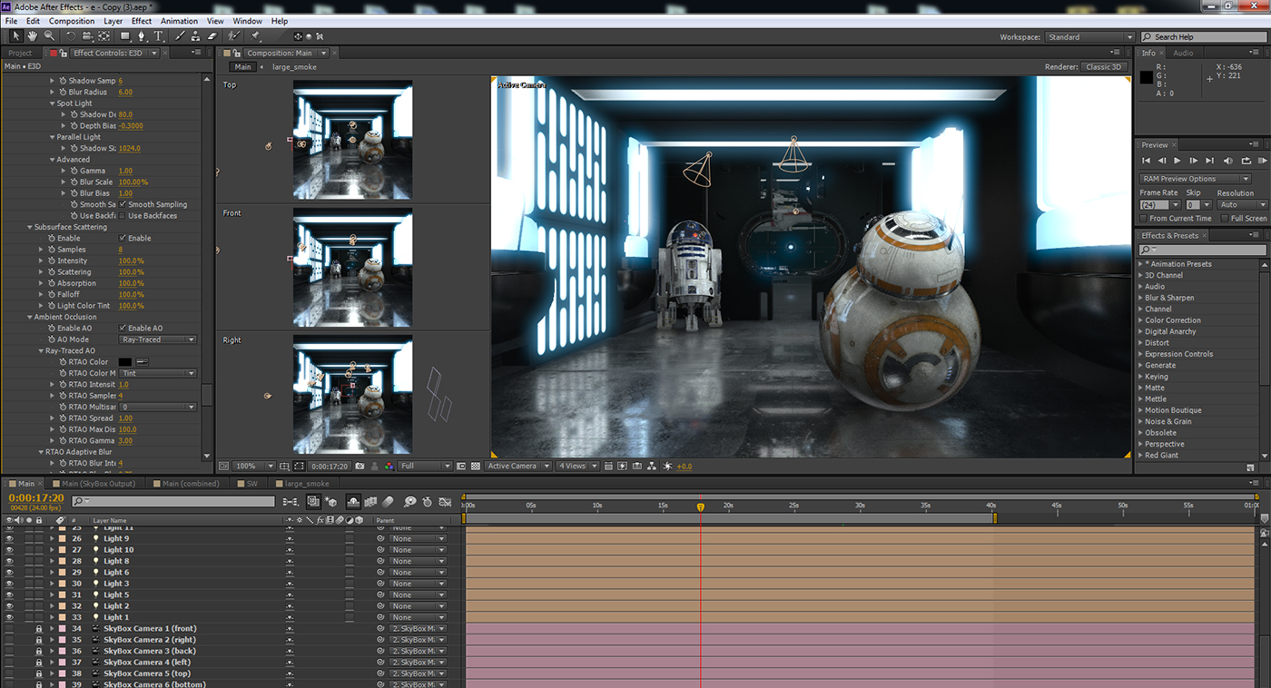 360° STAR WARS Animated Short 4K | After Effects + E3D + SkyBox Studio |  Mettle