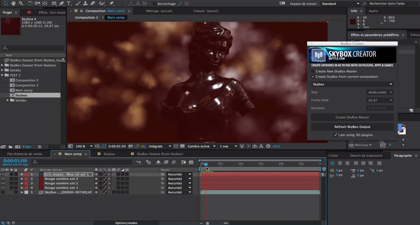 Generate a SkyBox From an Existing Composition with Trapcode Particular and Element 3D